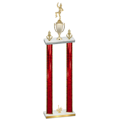 Double Red Glacier First Place Majorette Trophy