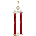 Double Red Glacier Third Place Majorette Trophy