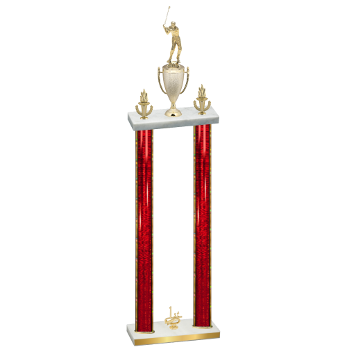 Double Red Glacier First Place Golf Trophy