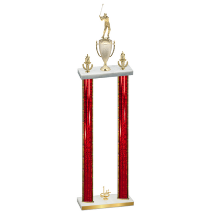 Double Red Glacier First Place Golf Trophy