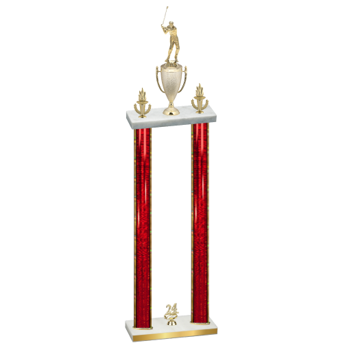 Double Red Glacier Year Golf Trophy