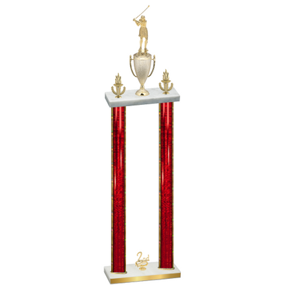 Double Red Glacier Second Place Golf Trophy