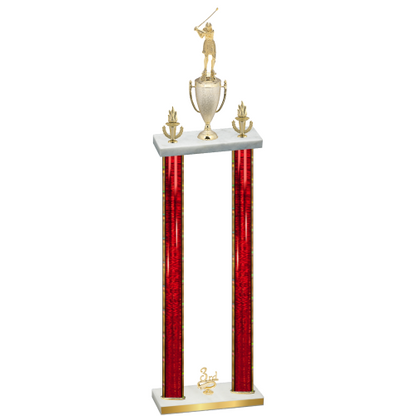 Double Red Glacier Third Place Golf Trophy