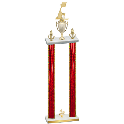 Double Red Glacier Fourth Place Golf Trophy
