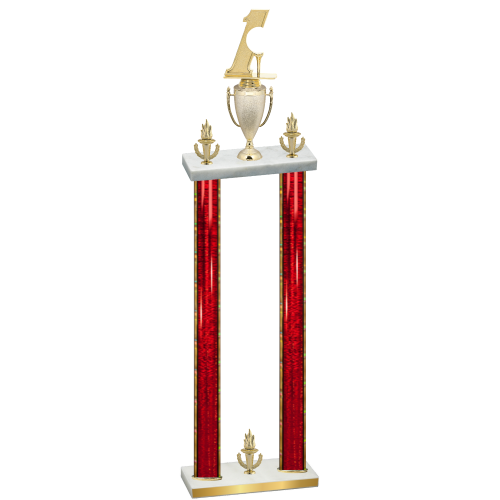 Double Red Glacier Victory Golf Trophy