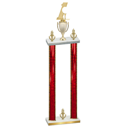 Double Red Glacier Victory Golf Trophy