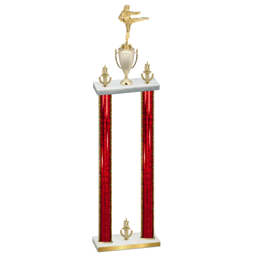 Double Red Glacier Victory Karate Trophy