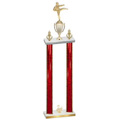 Double Red Glacier Second Place Karate Trophy
