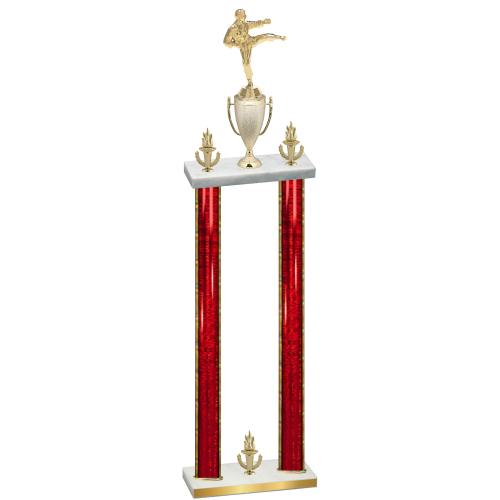 Double Red Glacier Victory Karate Trophy