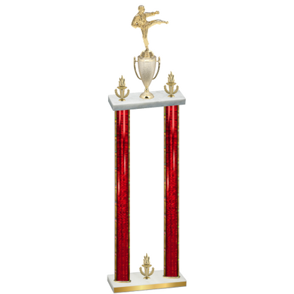 Double Red Glacier Victory Karate Trophy