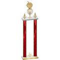 Double Red Glacier Fourth Place Baseball Trophy