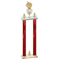Double Red Glacier Victory Baseball Trophy