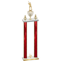 Double Red Glacier Third Place Baseball Trophy