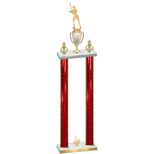 Double Red Glacier First Place Softball Trophy