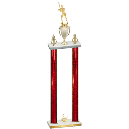 Double Red Glacier Second Place Softball Trophy