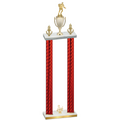 Double Red Carbon Fiber Third Place Rugby Trophy
