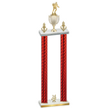 Double Red Carbon Fiber Year Rugby Trophy