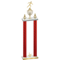 Double Red Carbon Fiber Second Place Running Trophy
