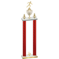 Double Red Carbon Fiber Third Place Running Trophy