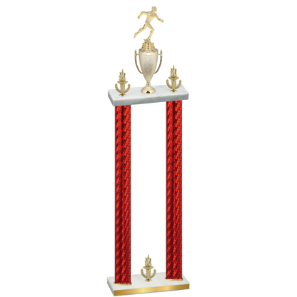 Double Red Carbon Fiber Victory Running Trophy