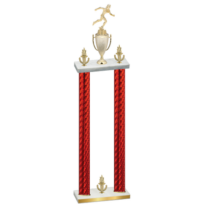 Double Red Carbon Fiber Victory Running Trophy
