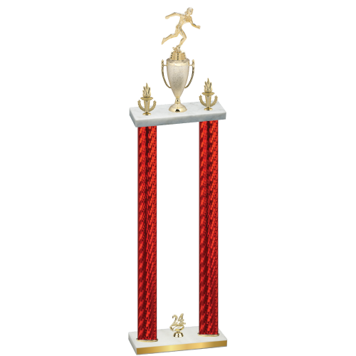 Double Red Carbon Fiber Year Running Trophy