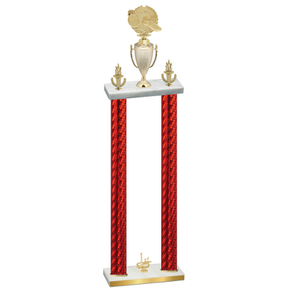 Double Red Carbon Fiber First Place Running Trophy