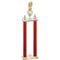 Double Red Carbon Fiber First Place Football Trophy