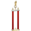 Double Red Carbon Fiber Fourth Place Football Trophy