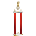 Double Red Carbon Fiber Year Football Trophy
