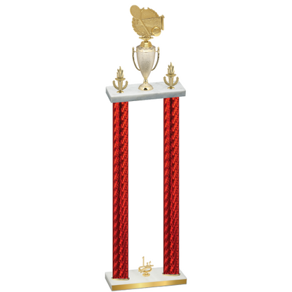 Double Red Carbon Fiber First Place Tennis Trophy