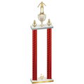 Double Red Carbon Fiber Second Place Wrestling Trophy