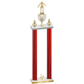 Double Red Carbon Fiber Third Place Wrestling Trophy