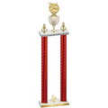 Double Red Carbon Fiber Fourth Place Bowling Trophy