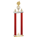 Double Red Carbon Fiber Third Place Volleyball Trophy