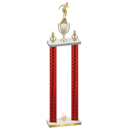 Double Red Carbon Fiber First Place Tennis Trophy