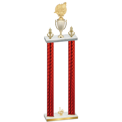 Double Red Carbon Fiber First Place Swimming Trophy