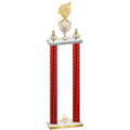 Double Red Carbon Fiber Second Place Swimming Trophy