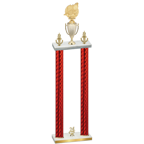 Double Red Carbon Fiber Year Swimming Trophy