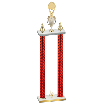 Double Red Carbon Fiber First Place Insert Trophy