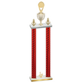 Double Red Carbon Fiber Third Place Insert Trophy