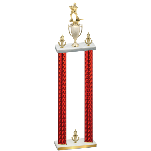 Double Red Carbon Fiber Victory Hockey Trophy