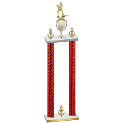 Double Red Carbon Fiber Victory Hockey Trophy