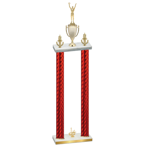 Double Red Carbon Fiber First Place Victory Trophy