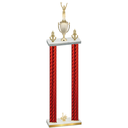 Double Red Carbon Fiber First Place Victory Trophy