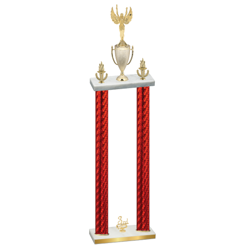Double Red Carbon Fiber Third Place Victory Trophy