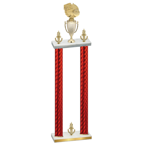 Double Red Carbon Fiber Victory Basketball Trophy