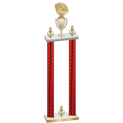 Double Red Carbon Fiber Victory Basketball Trophy