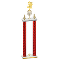 Double Red Carbon Fiber First Place Pickleball Trophy