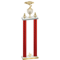 Double Red Carbon Fiber Fourth Place Cars Trophy